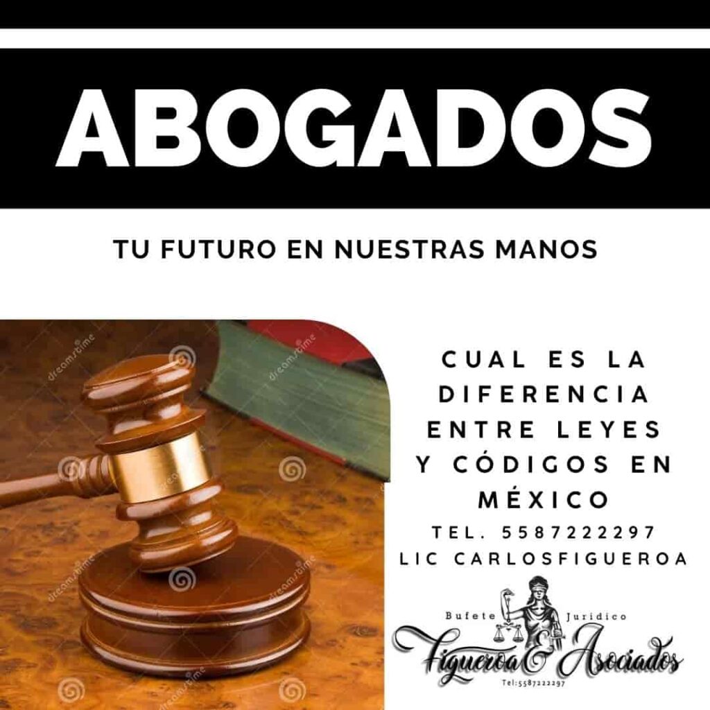 Cual es la diferencia entre Leyes y Códigos en México