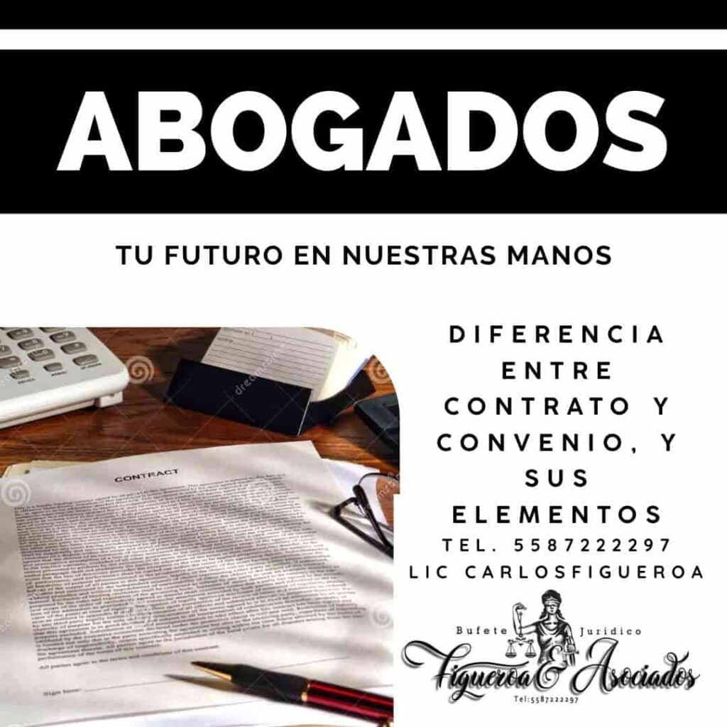 Diferencia entre contrato y convenio, y sus elementos